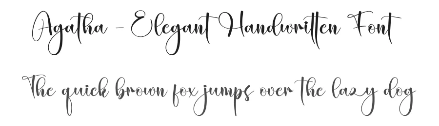Agatha – Elegant Handwritten Font by creativeletter — Script Handwritten Font