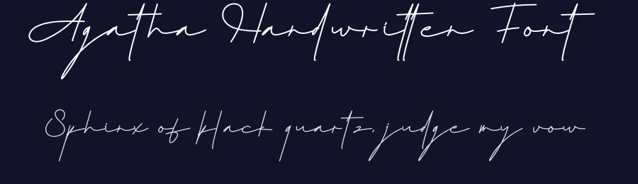 Agatha Handwritten Font by creativeletter — Script Handwritten Font — thumbnail 2