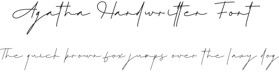 Agatha Handwritten Font by creativeletter — Script Handwritten Font