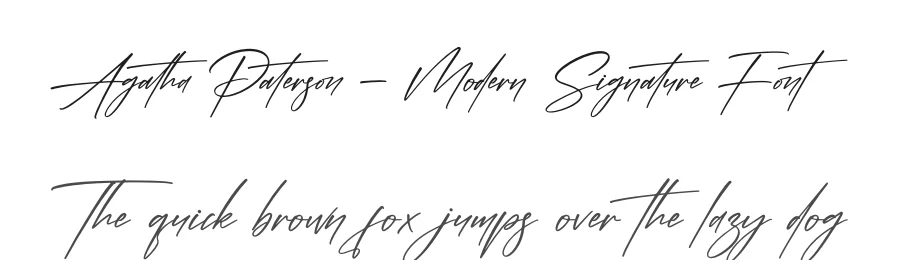 Agatha Paterson – Modern Signature Font by letternity — Script Handwritten Font