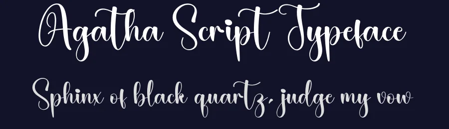 Agatha Script Typeface by creativeletter — Script Handwritten Font — thumbnail 2