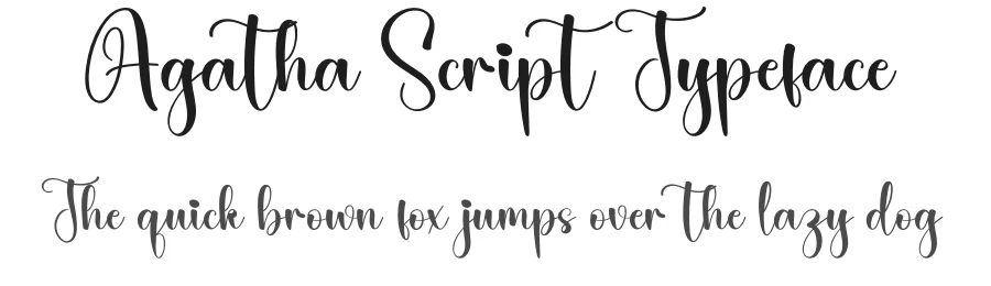 Agatha Script Typeface by creativeletter — Script Handwritten Font
