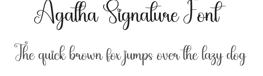 Agatha Signature Font by creativeletter — Script Handwritten Font