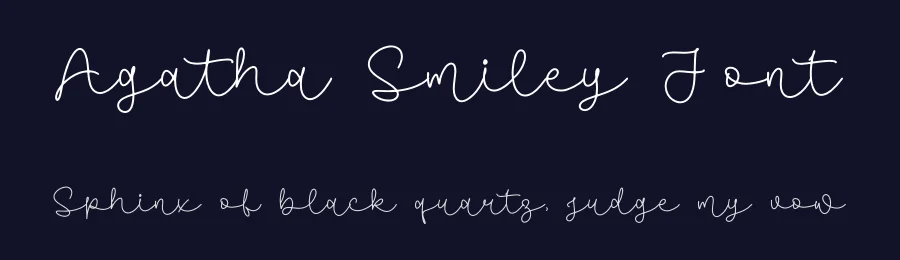 Agatha Smiley Font by letterfabric — Script Handwritten Font — thumbnail 2