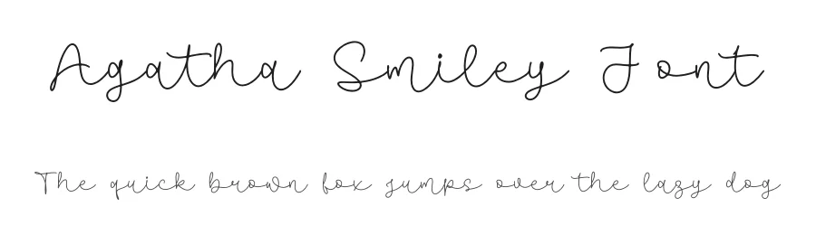 Agatha Smiley Font by letterfabric — Script Handwritten Font