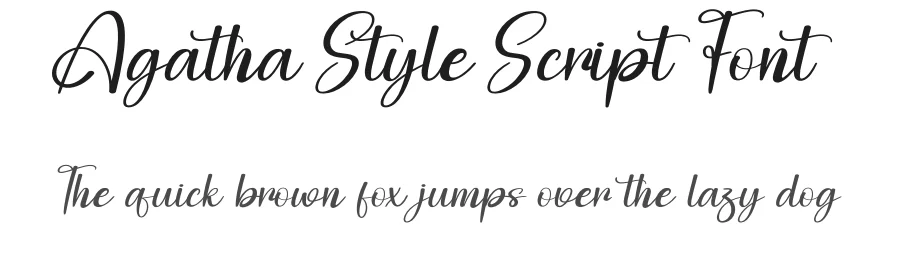 Agatha Style Script Font by creativeletter — Script Handwritten Font