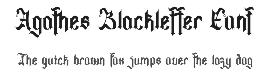 Agathes Blackletter Font by Dhabee — Blackletter Font
