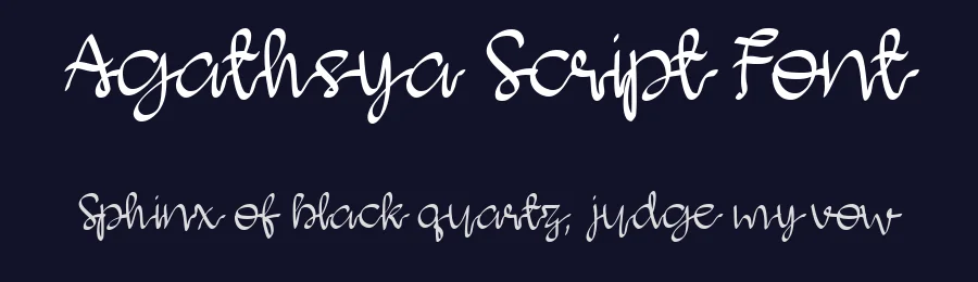 Agathsya Script Font by tahtaega — Script Handwritten Font — thumbnail 2
