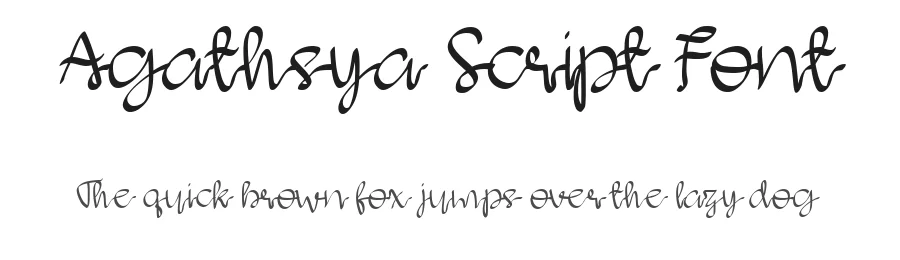Agathsya Script Font by tahtaega — Script Handwritten Font