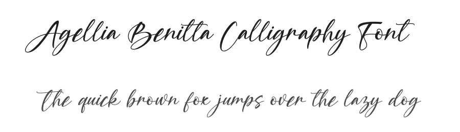 Agellia Benitta Calligraphy Font by andikastudio — Script Handwritten Font