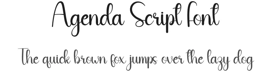 Agenda Script Font by creativeletter — Script Handwritten Font