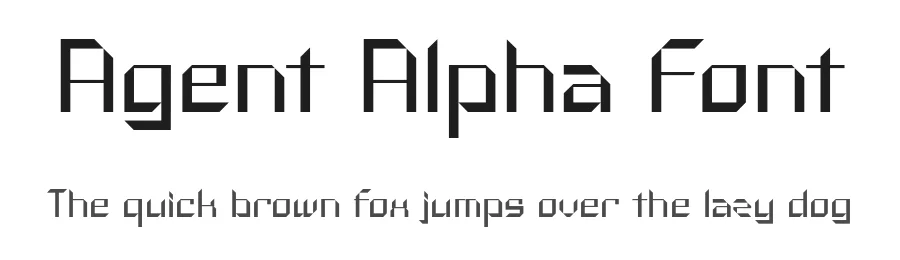 Agent Alpha Font by HipFonts — Display Font