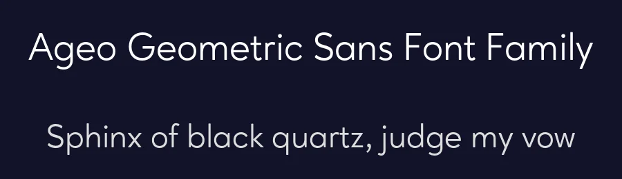 Ageo Geometric Sans Font Family by Eko Bimantara — Sans Serif Font — thumbnail 2