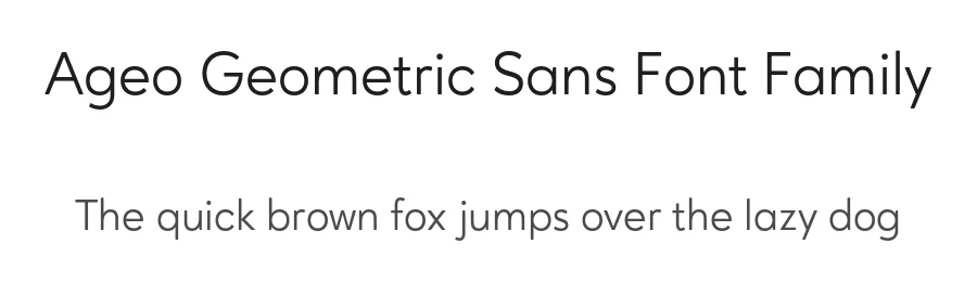 Ageo Geometric Sans Font Family by Eko Bimantara β Sans Serif Font