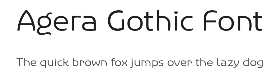 Agera Gothic Font by Glowtype — Decorative Font