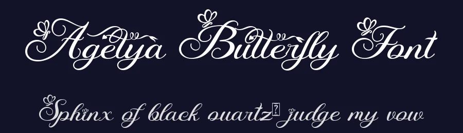 Agetya Butterfly Font by Yoga Letter — Script Handwritten Font — thumbnail 2