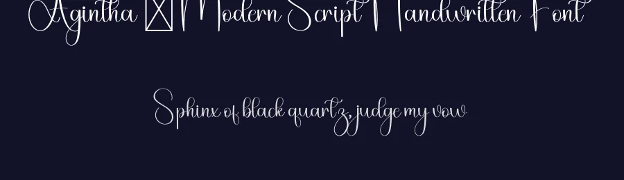 Agintha – Modern Script Handwritten Font by freshtypeink — Script Handwritten Font — thumbnail 2