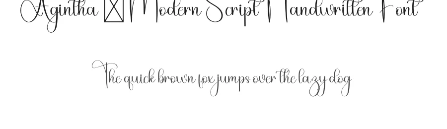 Agintha – Modern Script Handwritten Font by freshtypeink — Script Handwritten Font