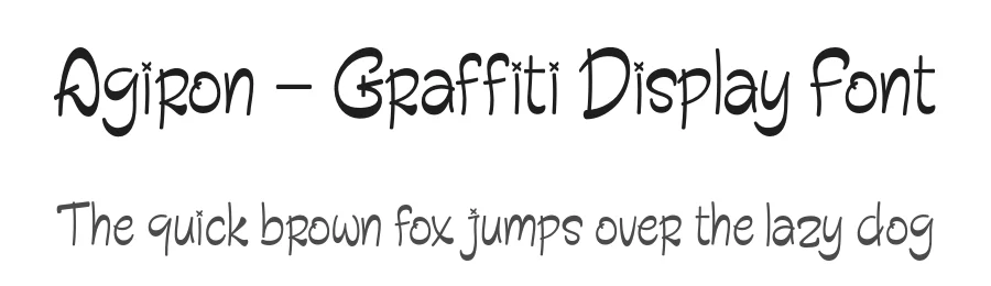 Agiron – Graffiti Display Font by productype — Display Font
