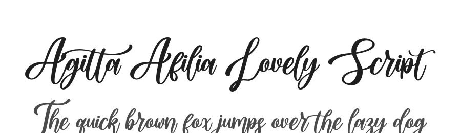 Agitta Afilia Lovely Script by Skiiller studio — Script Handwritten Font