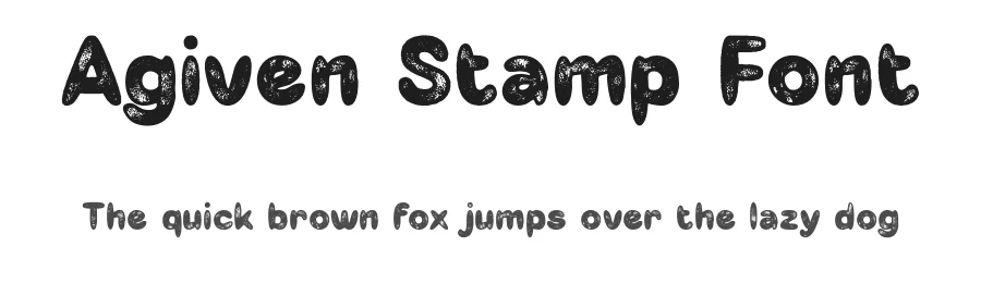 Agiven Stamp Font by craftsupplyco — Display Font