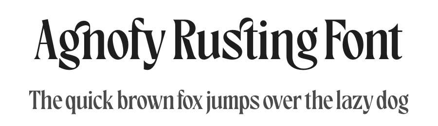Agnofy Rusting Font by timelesstype.co — Serif Font