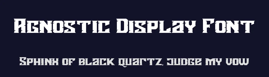 Agnostic Display Font by fontkong — Display Font — thumbnail 2