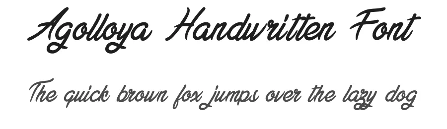 Agolloya Handwritten Font by andikastudio — Script Handwritten Font