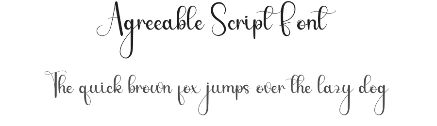 Agreeable Script Font by andikastudio — Script Handwritten Font