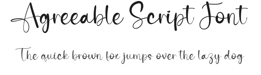 Agreeable Script Font by creativeletter — Script Handwritten Font