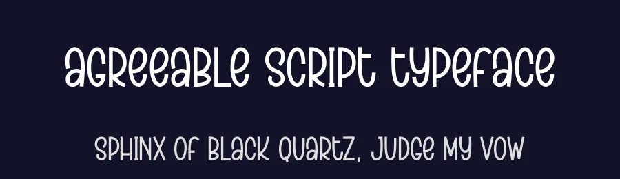 Agreeable Script Typeface by creativeletter — Display Font — thumbnail 2