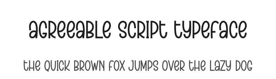 Agreeable Script Typeface by creativeletter — Display Font