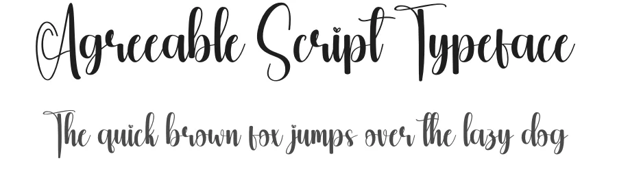 Agreeable Script Typeface by creativeletter — Script Handwritten Font