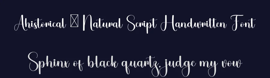 Ahistorical – Natural Script Handwritten Font by freshtypeink — Script Handwritten Font — thumbnail 2