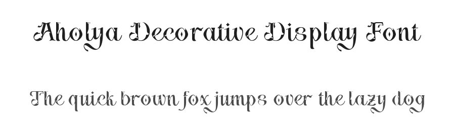 Aholya Decorative Display Font by TypeClassHeroes — Decorative Font