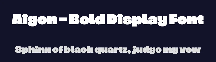 Aigon – Bold Display Font by limitype — Display Font — thumbnail 2