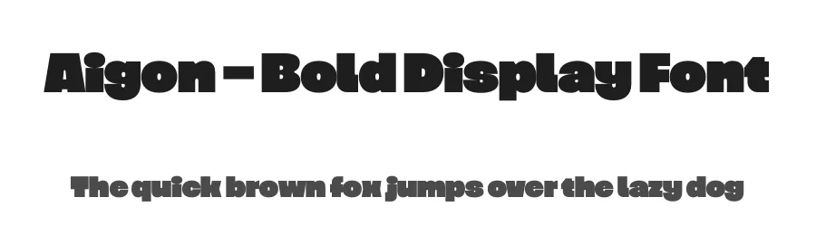 Aigon – Bold Display Font by limitype — Display Font