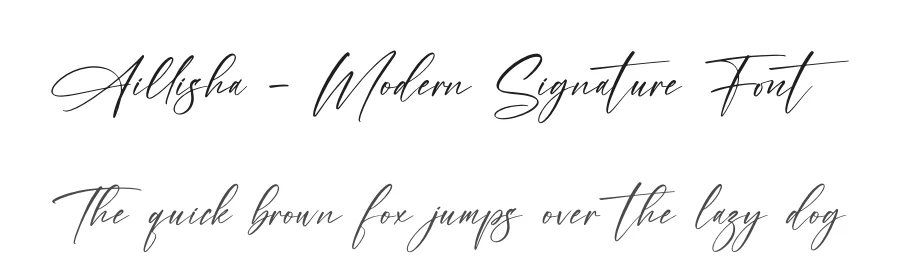 Aillisha – Modern Signature Font by letternity — Script Handwritten Font