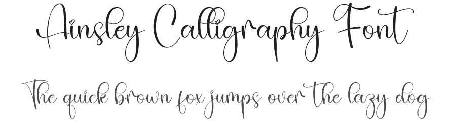 Ainsley Calligraphy Font by creativeletter — Script Handwritten Font