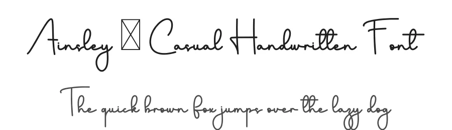 Ainsley – Casual Handwritten Font by freshtypeink — Script Handwritten Font