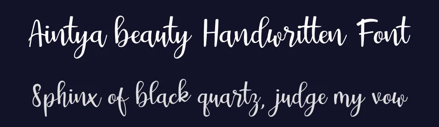 Aintya beauty Handwritten Font by planetz studio — Script Handwritten Font — thumbnail 2