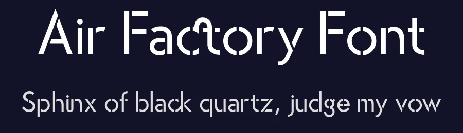 Air Factory Font by Khaito Gengo — Sans Serif Font — thumbnail 2