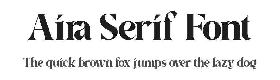 Aira Serif Font by roomspace.cl — Display Font
