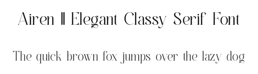 Airen || Elegant Classy Serif Font by ErmediaStudio — Display Font