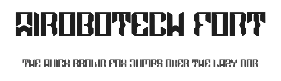 Airobotech Font by Dhabee — Display Font