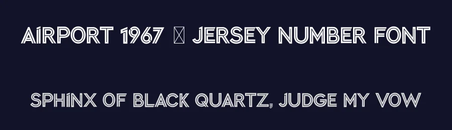 Airport 1967 – Jersey Number Font by vultype — Display Font — thumbnail 2