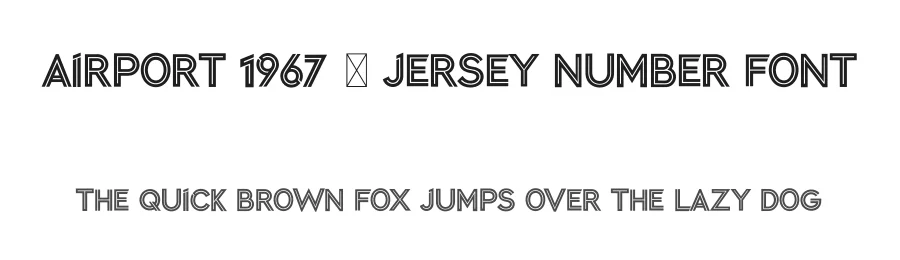 Airport 1967 – Jersey Number Font by vultype — Display Font