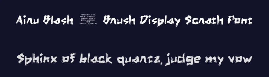 Airu Blash – Brush Display Scrath Font by ArtiXLabs — Decorative Font — thumbnail 2