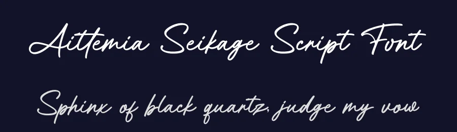 Aittemia Seikage Script Font by Basnistudio — Script Handwritten Font — thumbnail 2