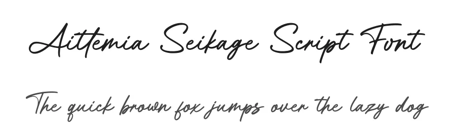 Aittemia Seikage Script Font by Basnistudio — Script Handwritten Font